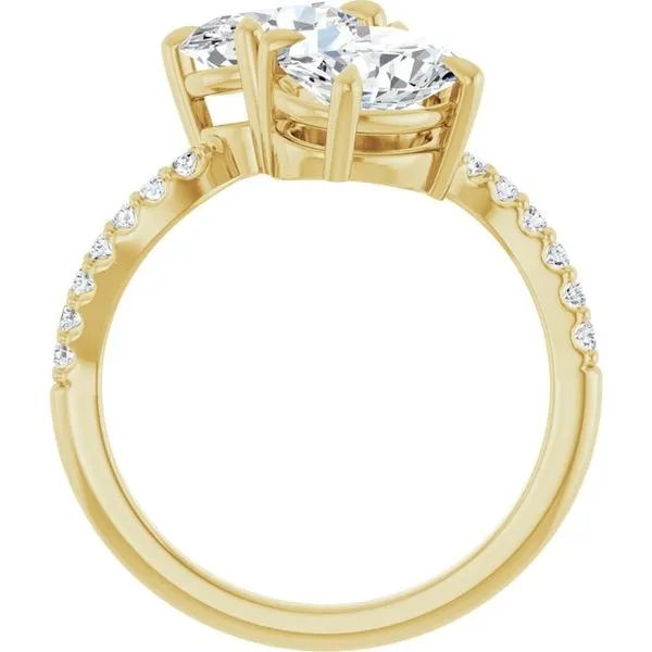 Two-Stone Bypass Engagement Ring Image 2 Raleigh Diamond Fine Jewelry Raleigh, NC