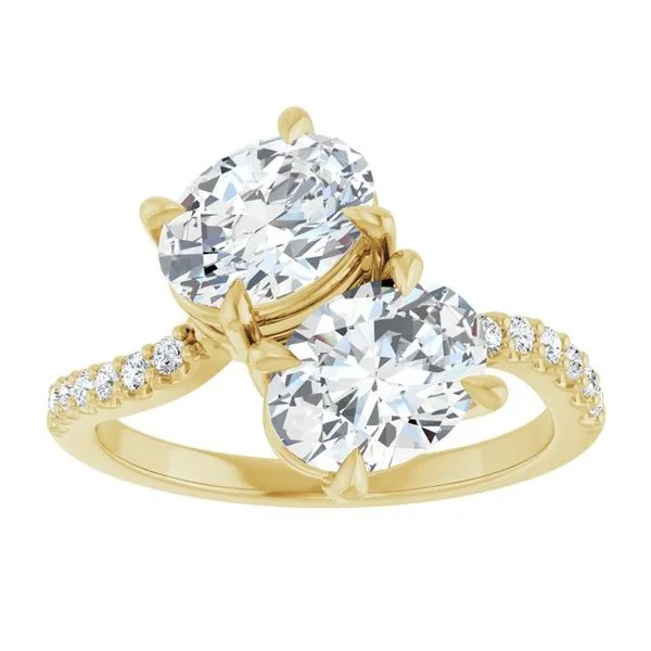 Two-Stone Bypass Engagement Ring Image 3 Raleigh Diamond Fine Jewelry Raleigh, NC