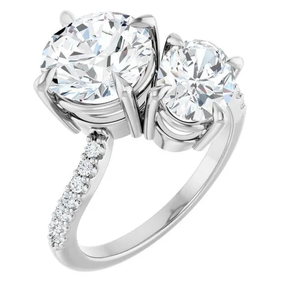 Two-Stone Bypass Engagement Ring Raleigh Diamond Fine Jewelry Raleigh, NC