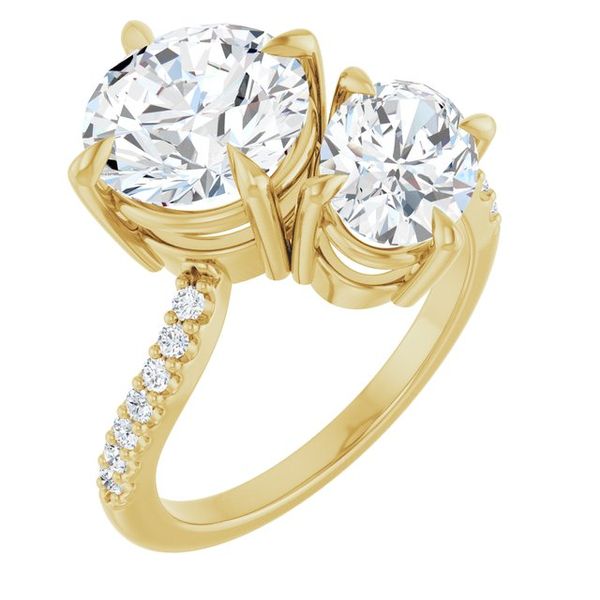 Two-Stone Bypass Engagement Ring