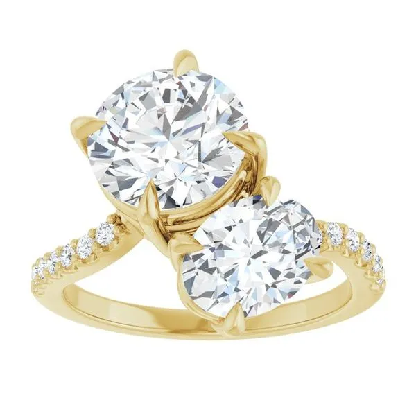 Two-Stone Bypass Engagement Ring Image 3 Raleigh Diamond Fine Jewelry Raleigh, NC