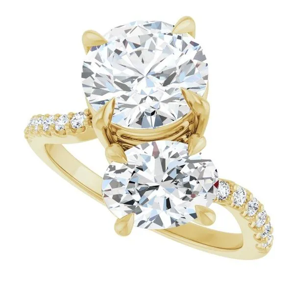 Two-Stone Bypass Engagement Ring Image 5 Raleigh Diamond Fine Jewelry Raleigh, NC