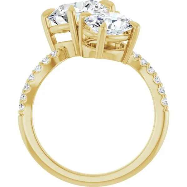 Two-Stone Bypass Engagement Ring Image 2 Raleigh Diamond Fine Jewelry Raleigh, NC