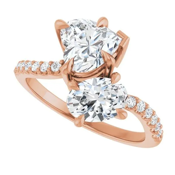 Two-Stone Bypass Engagement Ring Image 5 Raleigh Diamond Fine Jewelry Raleigh, NC