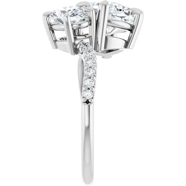 Two-Stone Bypass Engagement Ring Image 4 Raleigh Diamond Fine Jewelry Raleigh, NC