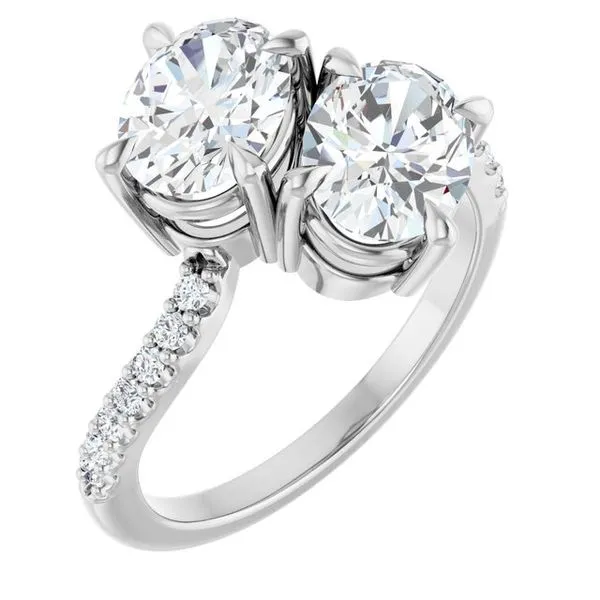 Two-Stone Bypass Engagement Ring Raleigh Diamond Fine Jewelry Raleigh, NC