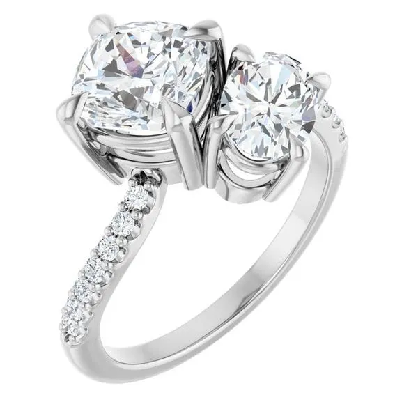 Two-Stone Bypass Engagement Ring Raleigh Diamond Fine Jewelry Raleigh, NC
