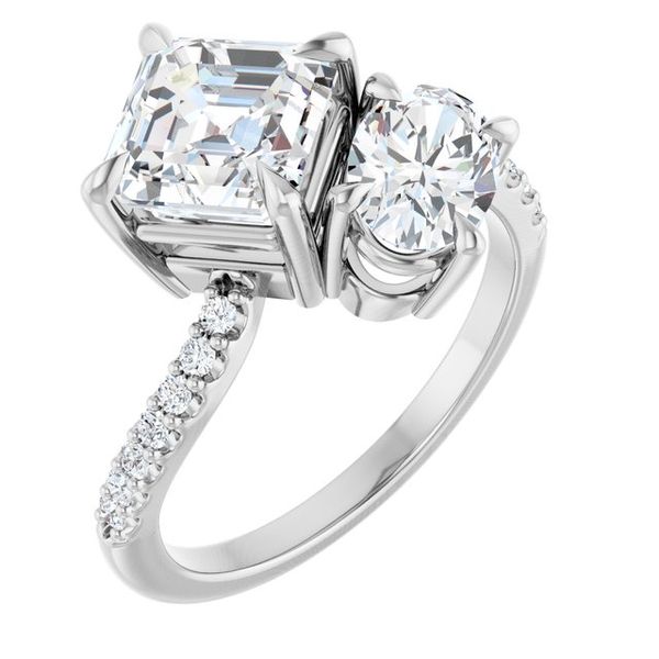 Two-Stone Bypass Engagement Ring