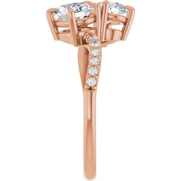 Two-Stone Bypass Engagement Ring Image 4 Raleigh Diamond Fine Jewelry Raleigh, NC