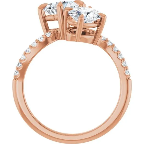 Two-Stone Bypass Engagement Ring Image 2 Raleigh Diamond Fine Jewelry Raleigh, NC