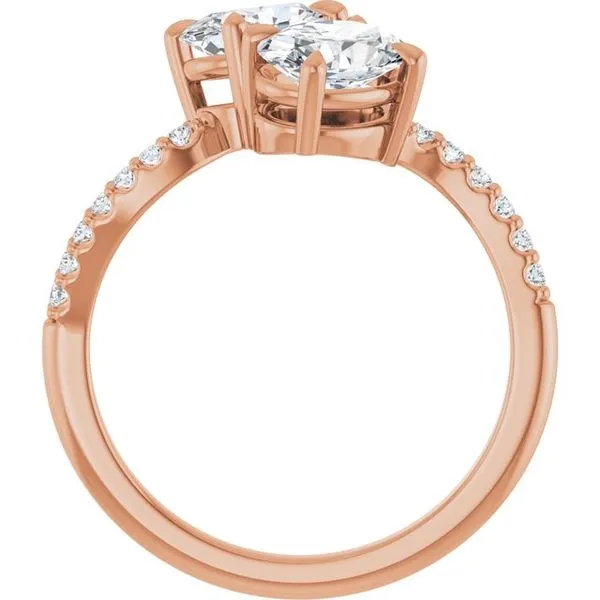Two-Stone Bypass Engagement Ring Image 2 Raleigh Diamond Fine Jewelry Raleigh, NC