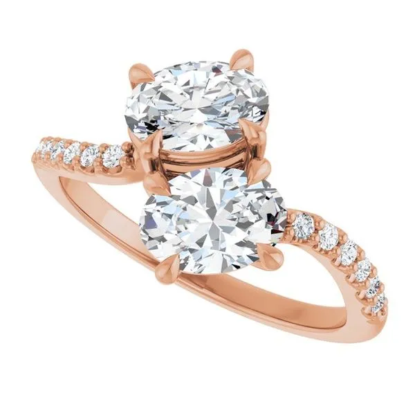 Two-Stone Bypass Engagement Ring Image 5 Raleigh Diamond Fine Jewelry Raleigh, NC