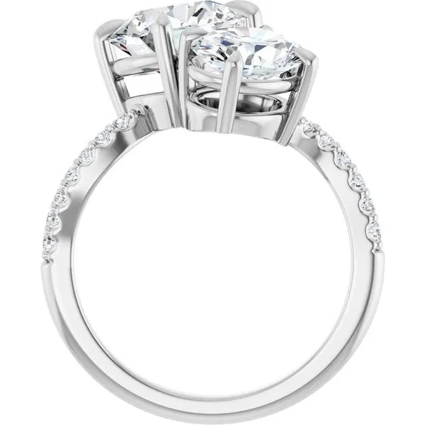 Two-Stone Bypass Engagement Ring Image 2 Raleigh Diamond Fine Jewelry Raleigh, NC
