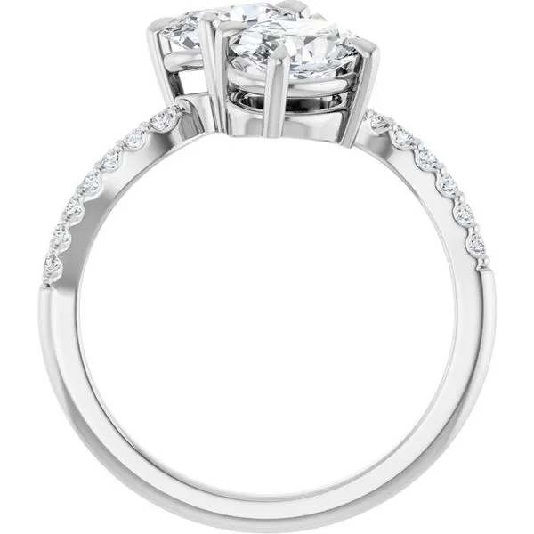 Two-Stone Bypass Engagement Ring Image 2 Raleigh Diamond Fine Jewelry Raleigh, NC