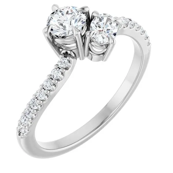 Two-Stone Bypass Engagement Ring