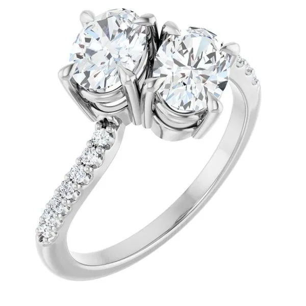 Two-Stone Bypass Engagement Ring Raleigh Diamond Fine Jewelry Raleigh, NC