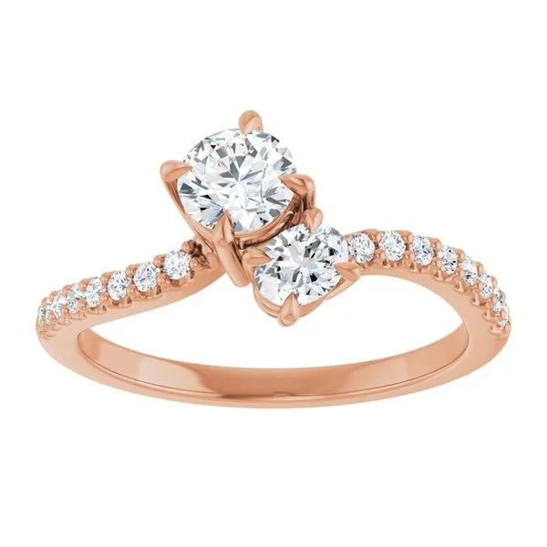 Two-Stone Bypass Engagement Ring Image 3 Raleigh Diamond Fine Jewelry Raleigh, NC