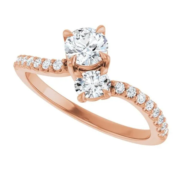 Two-Stone Bypass Engagement Ring Image 5 Raleigh Diamond Fine Jewelry Raleigh, NC