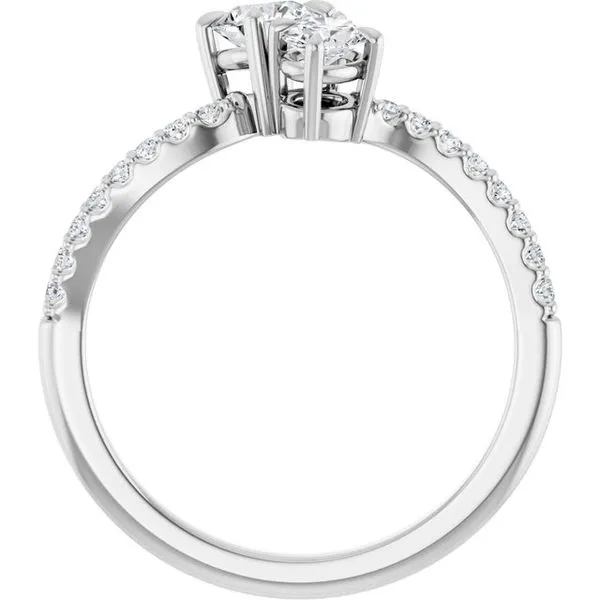 Two-Stone Bypass Engagement Ring Image 2 Raleigh Diamond Fine Jewelry Raleigh, NC