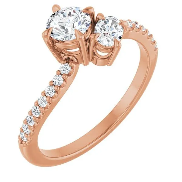 Two-Stone Bypass Engagement Ring Raleigh Diamond Fine Jewelry Raleigh, NC