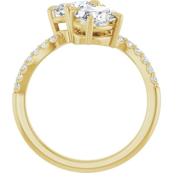 Two-Stone Bypass Engagement Ring Image 2 Raleigh Diamond Fine Jewelry Raleigh, NC