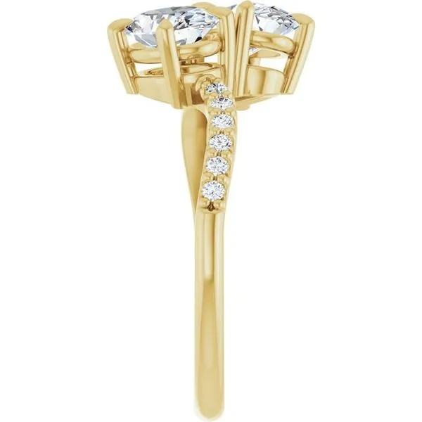 Two-Stone Bypass Engagement Ring Image 4 Raleigh Diamond Fine Jewelry Raleigh, NC