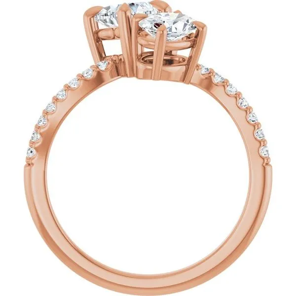 Two-Stone Bypass Engagement Ring Image 2 Raleigh Diamond Fine Jewelry Raleigh, NC