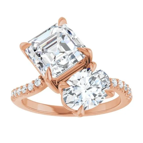 Two-Stone Bypass Engagement Ring Image 3 Raleigh Diamond Fine Jewelry Raleigh, NC