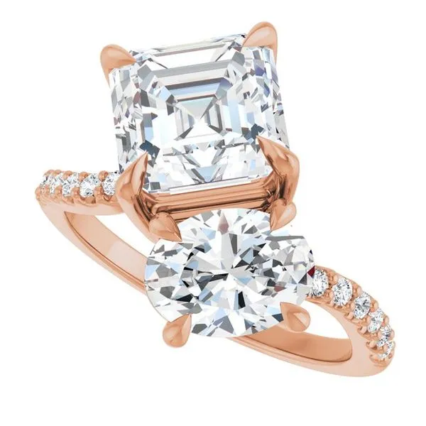 Two-Stone Bypass Engagement Ring Image 5 Raleigh Diamond Fine Jewelry Raleigh, NC