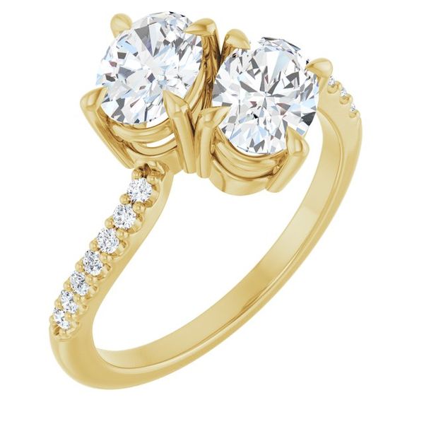 Two-Stone Bypass Engagement Ring
