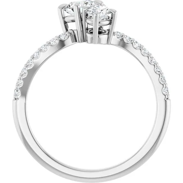 Two-Stone Bypass Engagement Ring Image 2 Raleigh Diamond Fine Jewelry Raleigh, NC