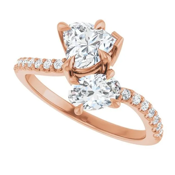 Two-Stone Bypass Engagement Ring Image 5 Raleigh Diamond Fine Jewelry Raleigh, NC