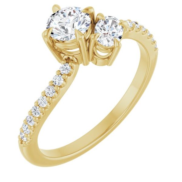 Two-Stone Bypass Engagement Ring