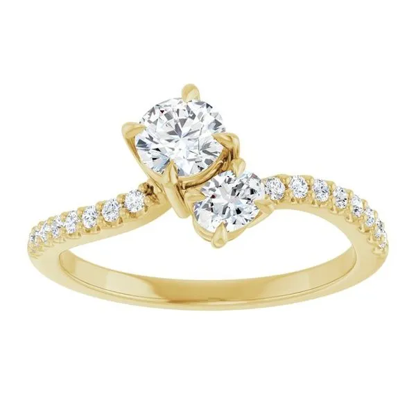 Two-Stone Bypass Engagement Ring Image 3 Raleigh Diamond Fine Jewelry Raleigh, NC