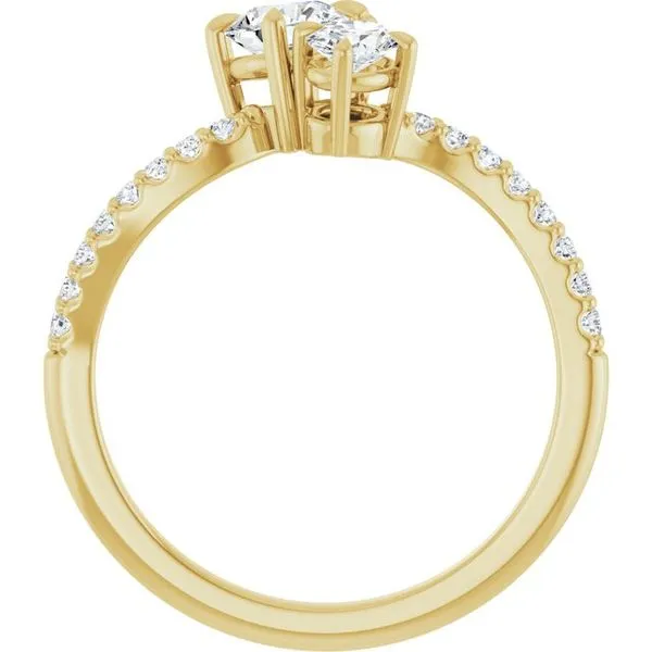 Two-Stone Bypass Engagement Ring Image 2 Raleigh Diamond Fine Jewelry Raleigh, NC