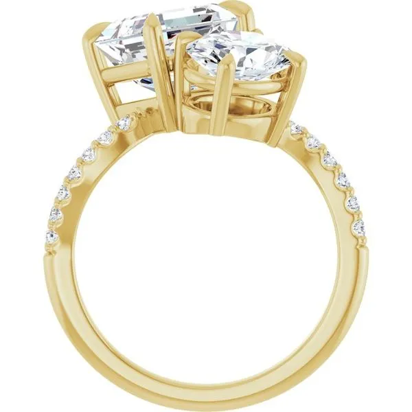 Two-Stone Bypass Engagement Ring Image 2 Raleigh Diamond Fine Jewelry Raleigh, NC