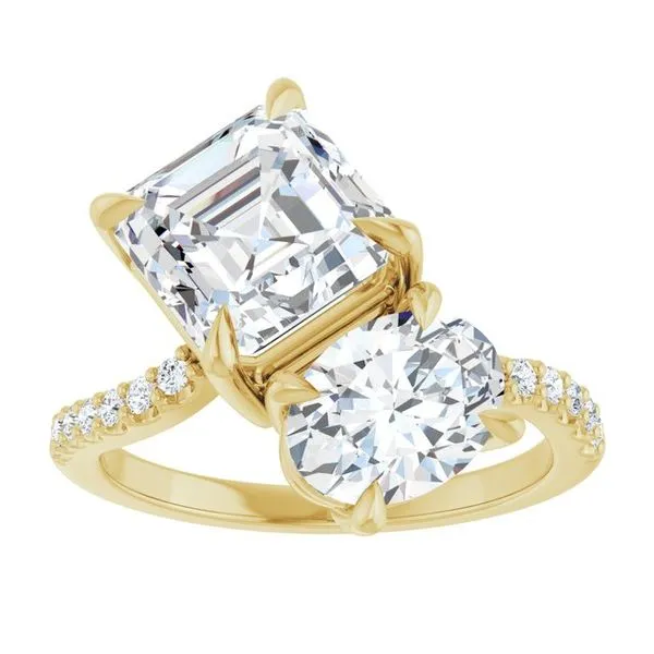 Two-Stone Bypass Engagement Ring Image 3 Raleigh Diamond Fine Jewelry Raleigh, NC
