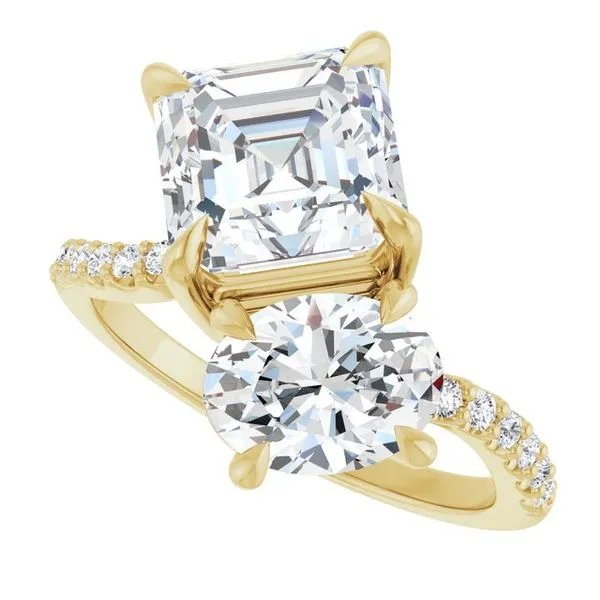 Two-Stone Bypass Engagement Ring Image 5 Raleigh Diamond Fine Jewelry Raleigh, NC