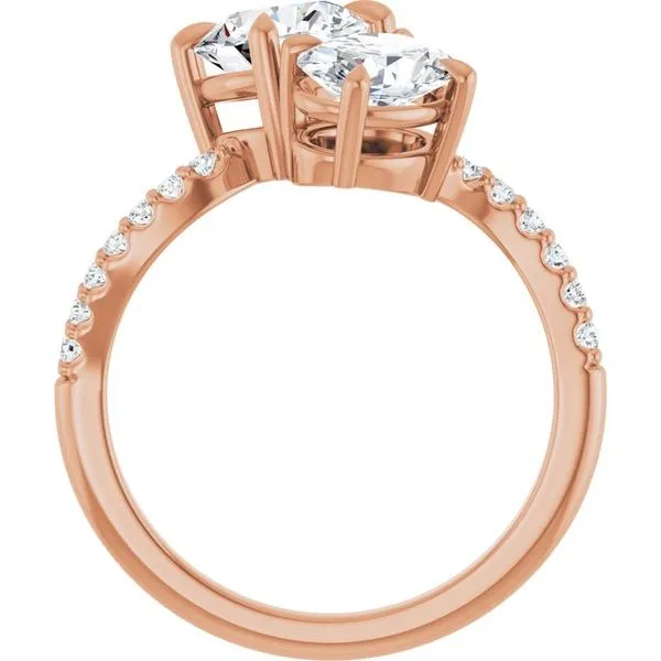 Two-Stone Bypass Engagement Ring Image 2 Raleigh Diamond Fine Jewelry Raleigh, NC