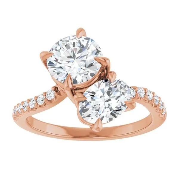 Two-Stone Bypass Engagement Ring Image 3 Raleigh Diamond Fine Jewelry Raleigh, NC