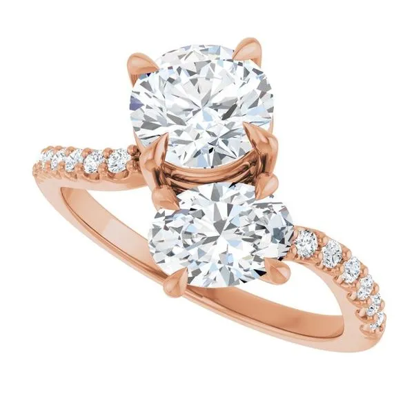 Two-Stone Bypass Engagement Ring Image 5 Raleigh Diamond Fine Jewelry Raleigh, NC