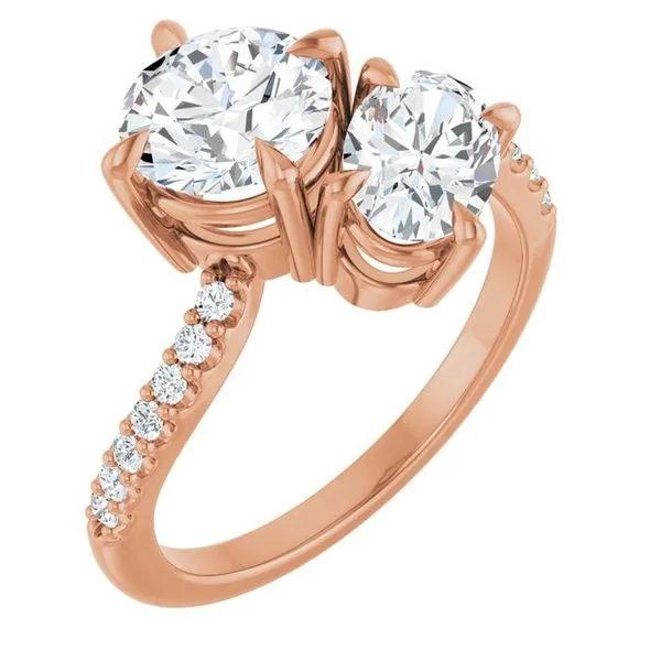 Two-Stone Bypass Engagement Ring Raleigh Diamond Fine Jewelry Raleigh, NC