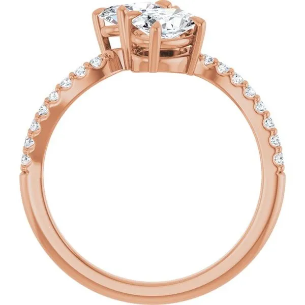 Two-Stone Bypass Engagement Ring Image 2 Raleigh Diamond Fine Jewelry Raleigh, NC