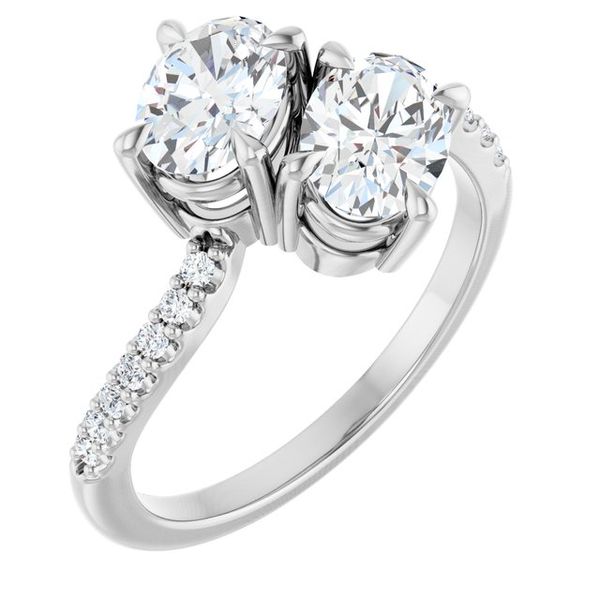 Two-Stone Bypass Engagement Ring