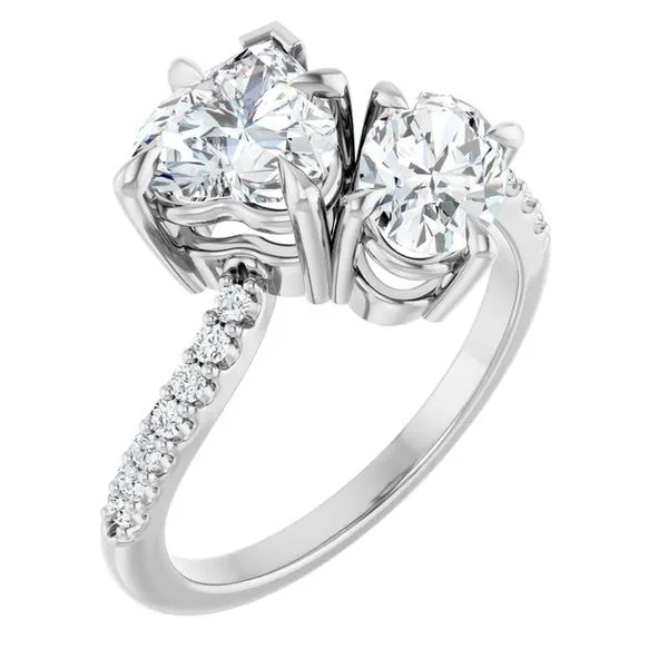 Two-Stone Bypass Engagement Ring Raleigh Diamond Fine Jewelry Raleigh, NC