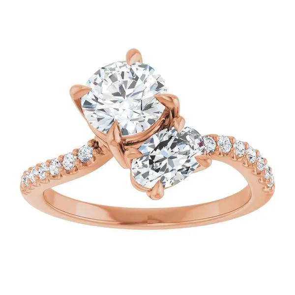 Two-Stone Bypass Engagement Ring Image 3 Raleigh Diamond Fine Jewelry Raleigh, NC