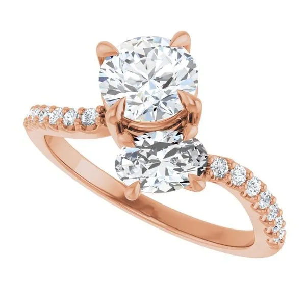 Two-Stone Bypass Engagement Ring Image 5 Raleigh Diamond Fine Jewelry Raleigh, NC