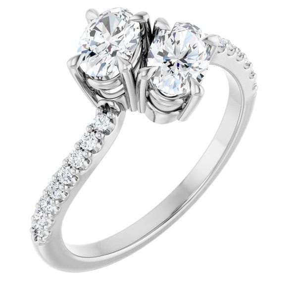 Two-Stone Bypass Engagement Ring