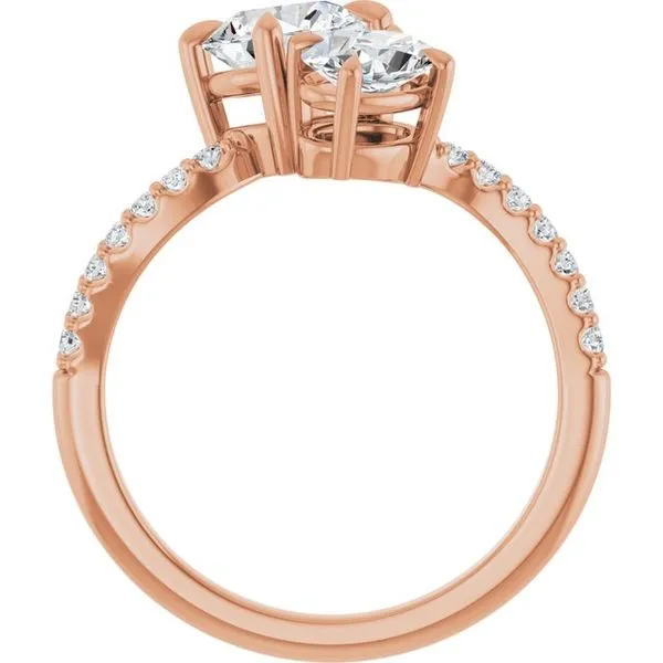Two-Stone Bypass Engagement Ring Image 2 Raleigh Diamond Fine Jewelry Raleigh, NC