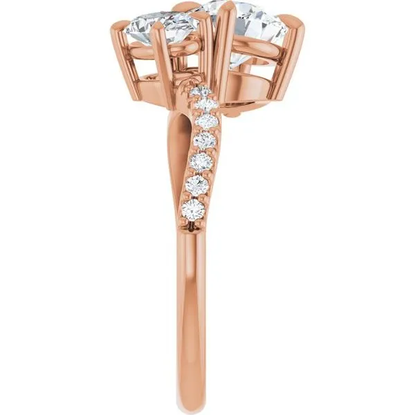 Two-Stone Bypass Engagement Ring Image 4 Raleigh Diamond Fine Jewelry Raleigh, NC